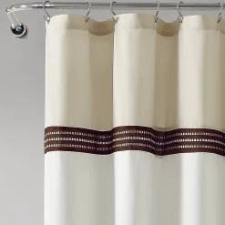 Terra Embroidery Shower Curtain
