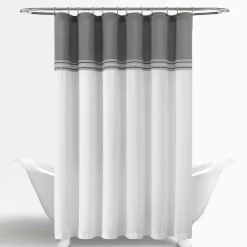 Terra Embroidery Shower Curtain