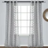 Textured Dot Grommet Sheer Window Curtain Panel Set