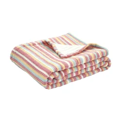 Tracy Stripe Kantha Pick Stitch Yarn Dyed Cotton Woven Throw