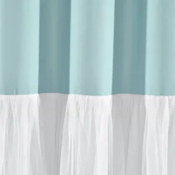 Tulle Skirt Colorblock Shower Curtain