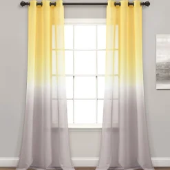 Umbre Fiesta Sheer Window Curtain Panel Set