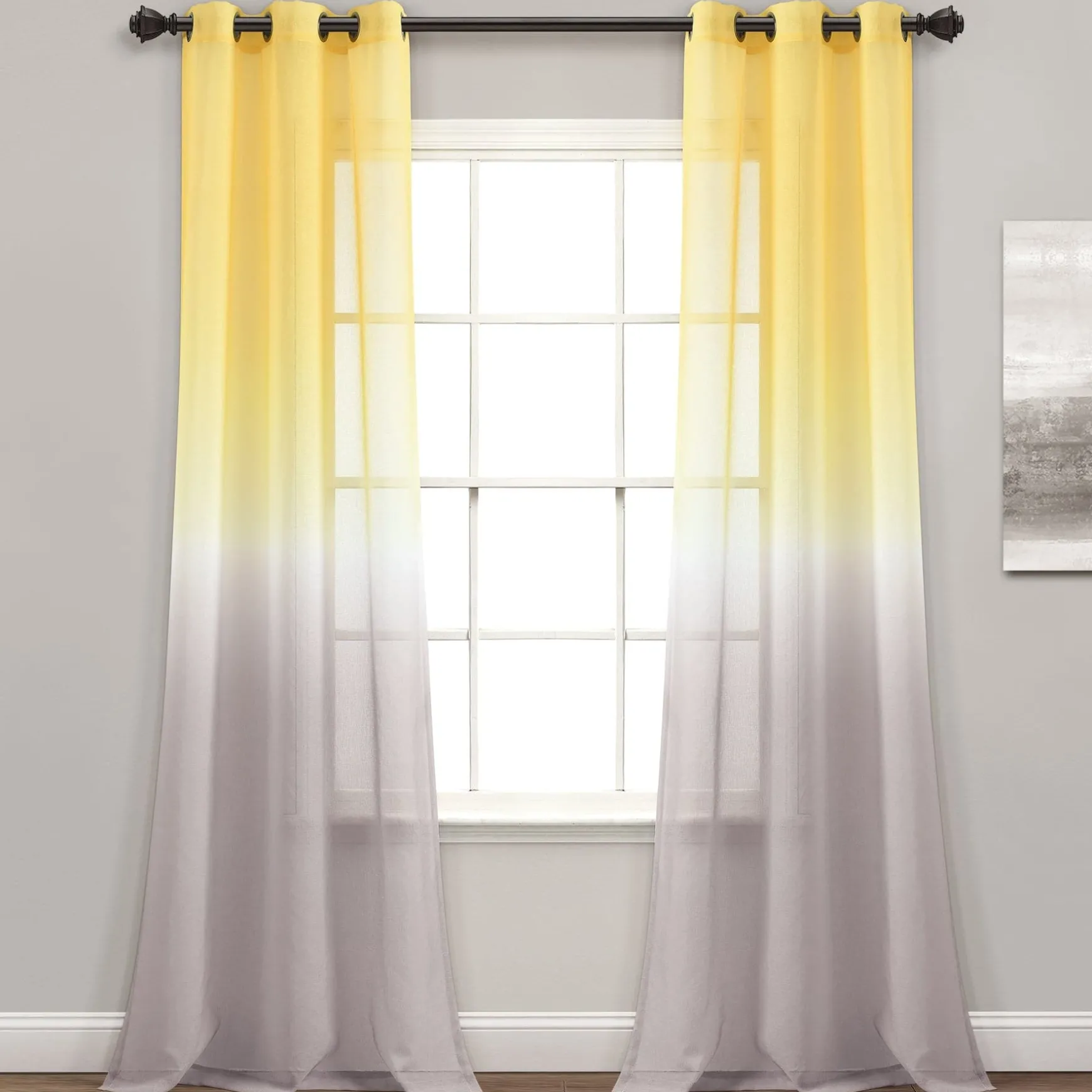 Umbre Fiesta Sheer Window Curtain Panel Set