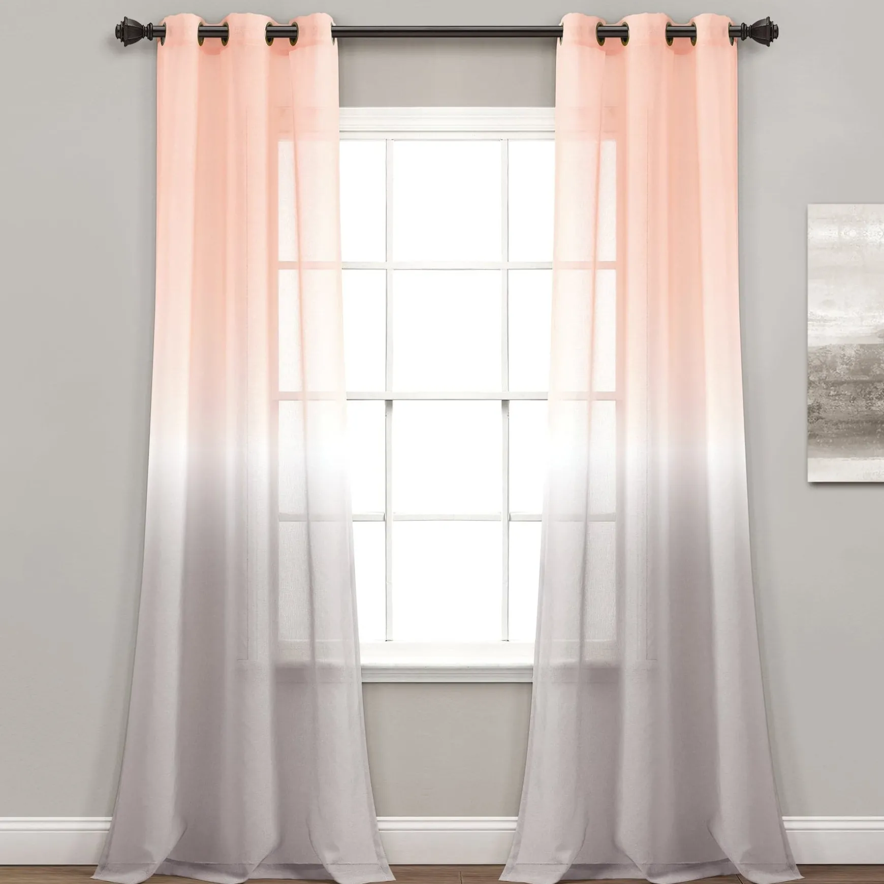 Umbre Fiesta Sheer Window Curtain Panel Set