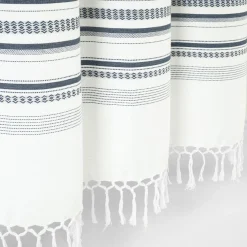 Urban Woven Yarn Dyed Recycled Cotton Blend Shower Curtain