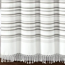 Urban Woven Yarn Dyed Recycled Cotton Blend Shower Curtain