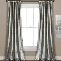 Velvet Dream Light Filtering Window Curtain Panel Set