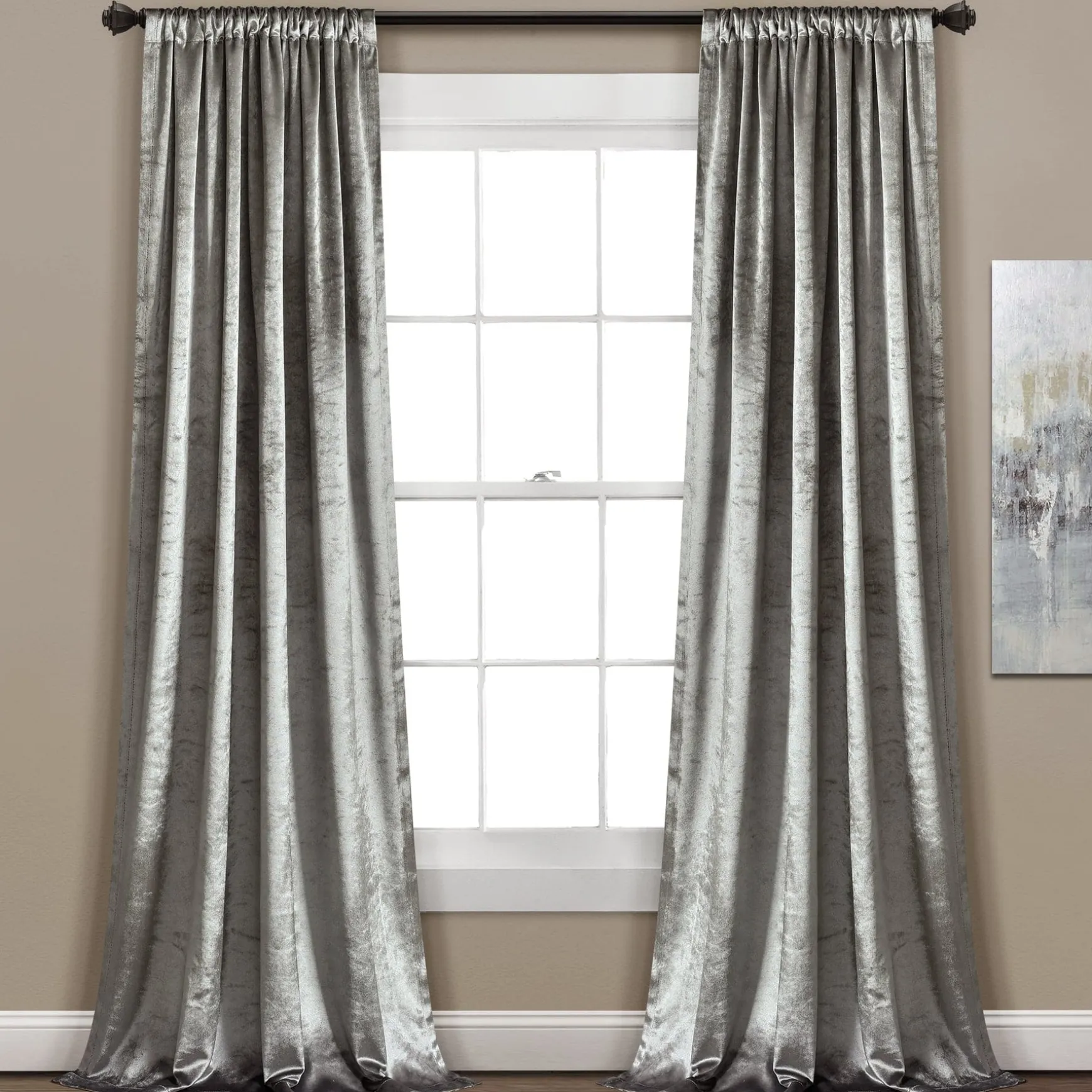 Velvet Dream Light Filtering Window Curtain Panel Set