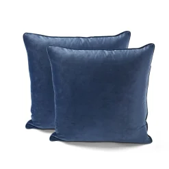 Velvet Solid Decorative Pillow Cover 2-Pack Set