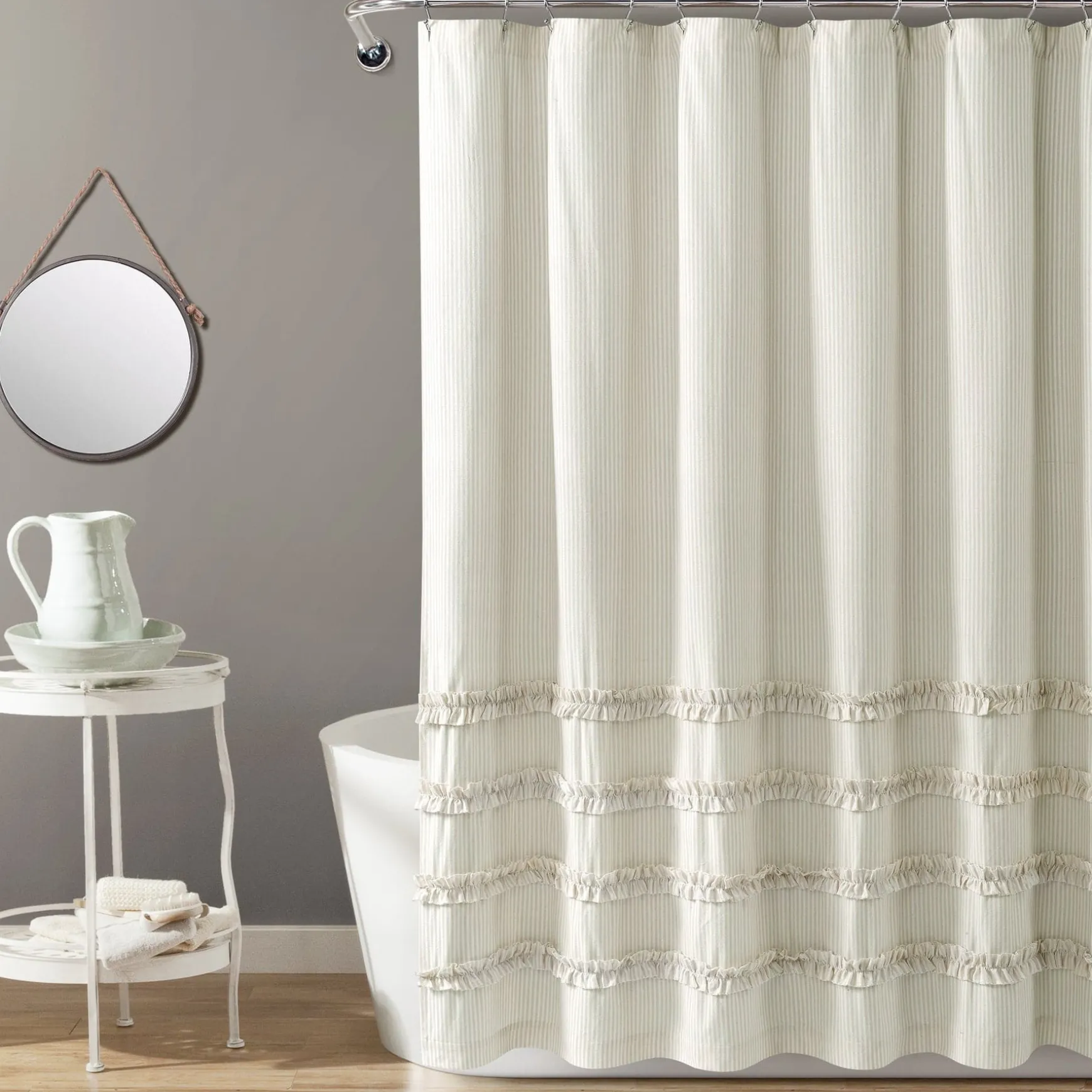 Vintage Stripe Yarn Dyed Shower Curtain