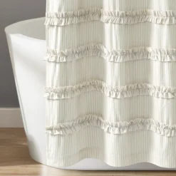 Vintage Stripe Yarn Dyed Shower Curtain