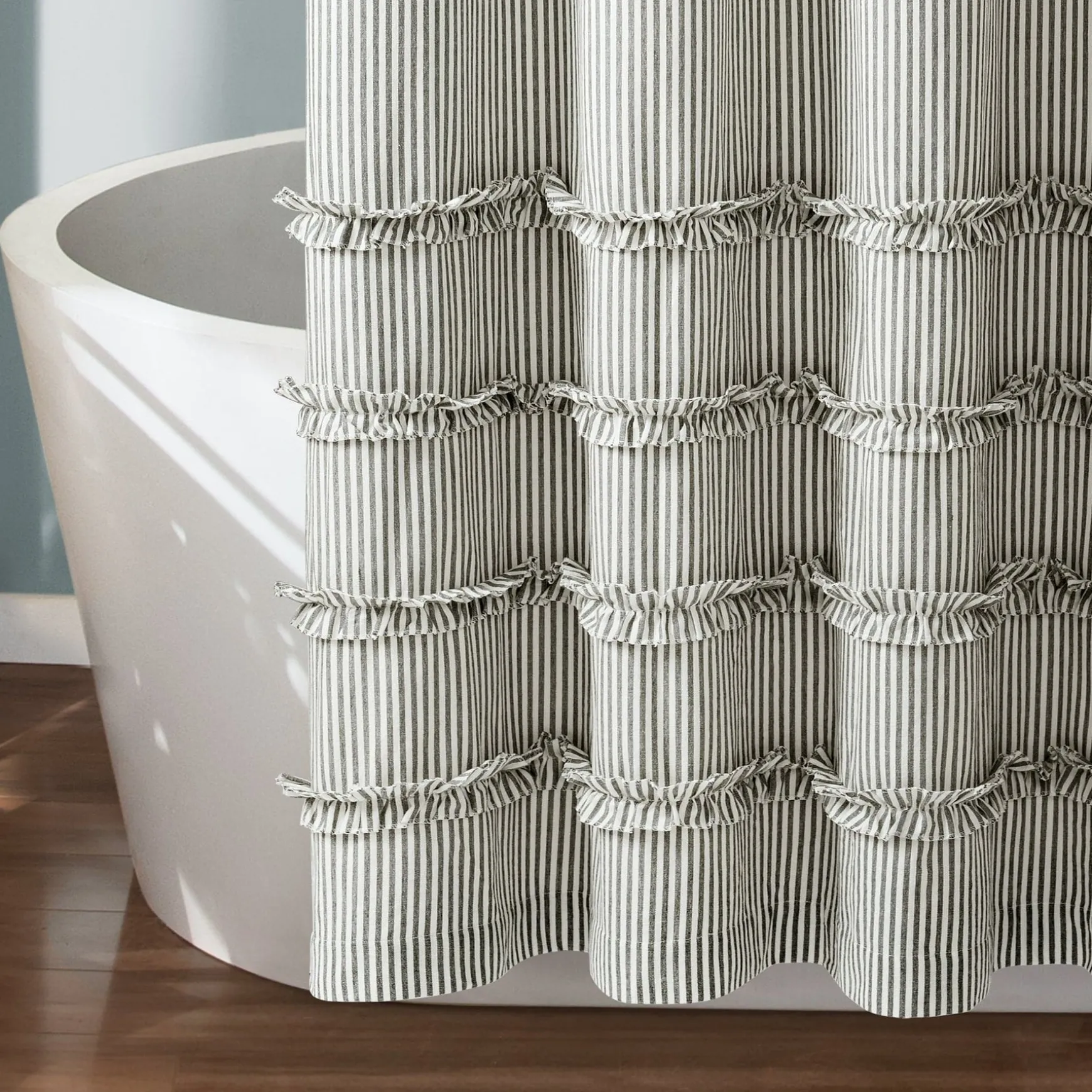 Vintage Stripe Yarn Dyed Shower Curtain