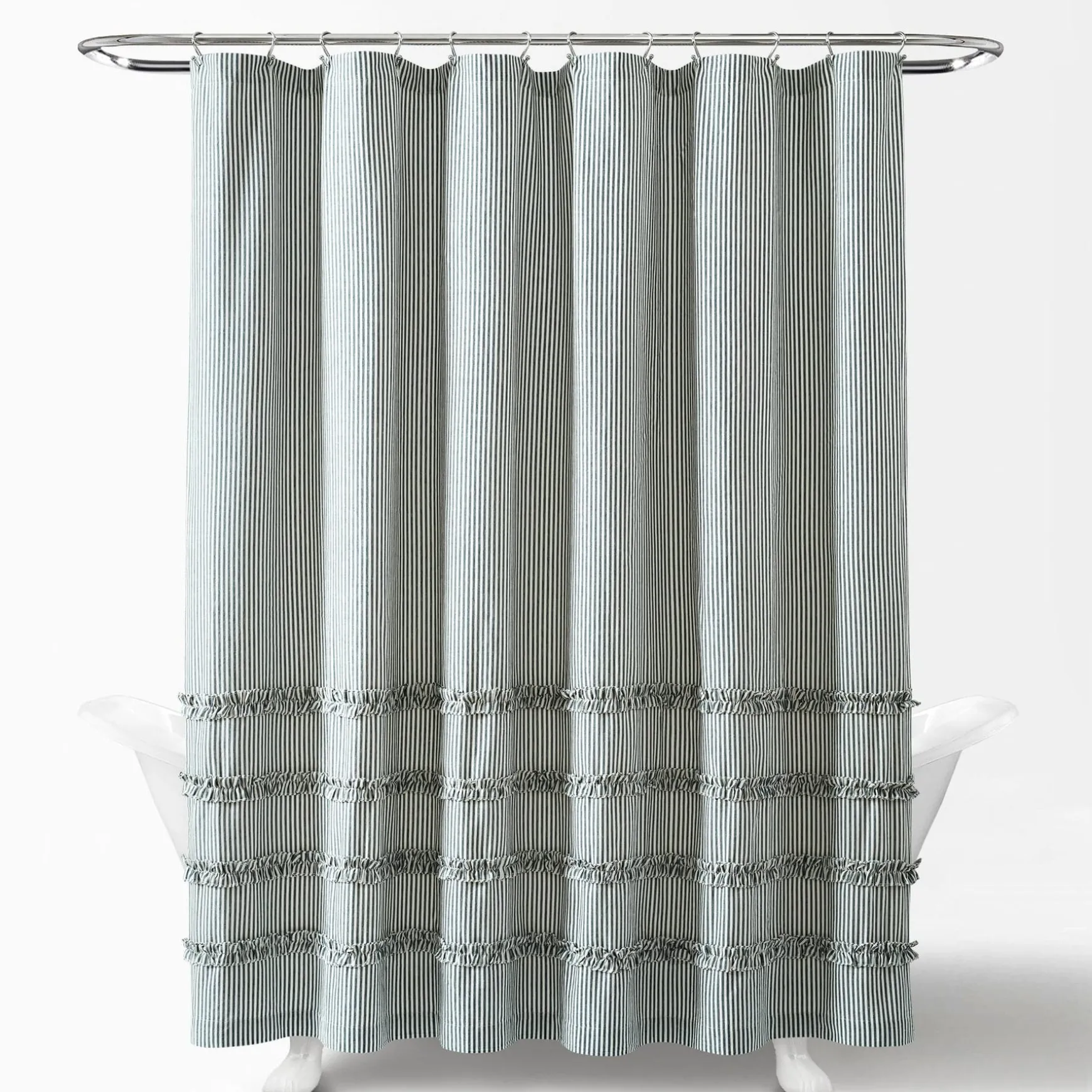 Vintage Stripe Yarn Dyed Shower Curtain