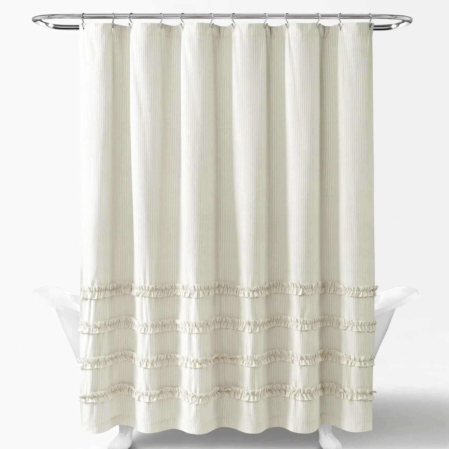 Vintage Stripe Yarn Dyed Shower Curtain