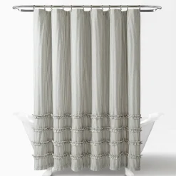 Vintage Stripe Yarn Dyed Shower Curtain