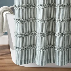 Vintage Stripe Yarn Dyed Shower Curtain