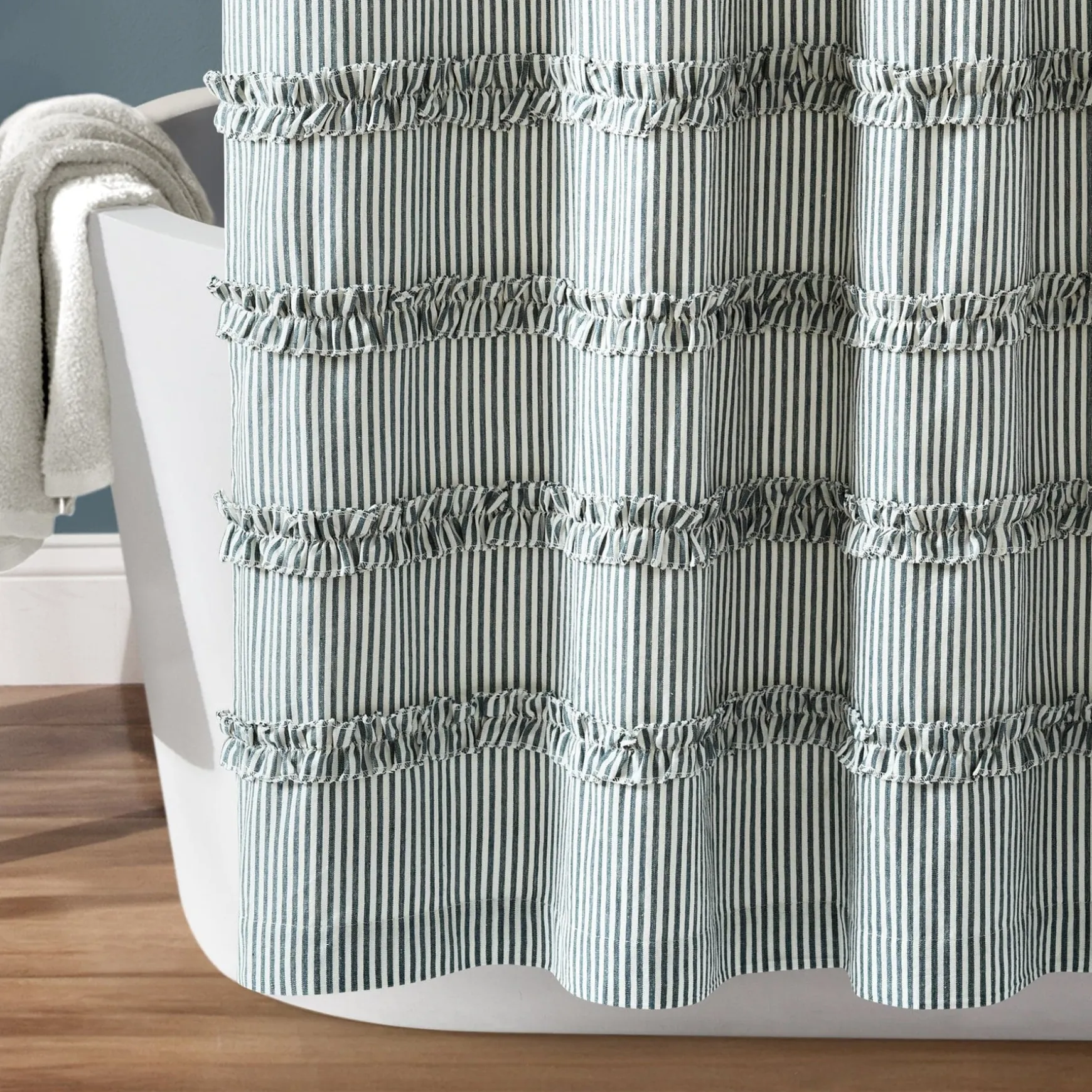 Vintage Stripe Yarn Dyed Shower Curtain