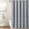 Waffle Stripe Woven Cotton Shower Curtain