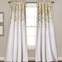 Weeping Flower Light Filtering Window Curtain Set