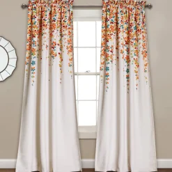 Weeping Flower Light Filtering Window Curtain Set