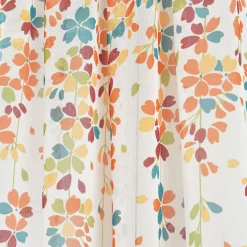 Weeping Flower Sheer Window Curtain Panel Set