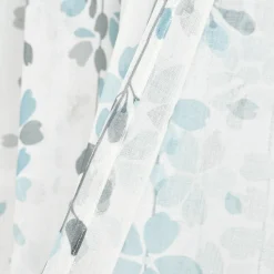 Weeping Flower Sheer Window Curtain Panel Set