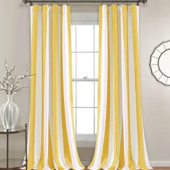 Wilbur Stripe Light Filtering Window Curtain Set