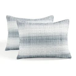 Yarn Dyed Textured Stripe Waffle Quilt 3 Piece Set