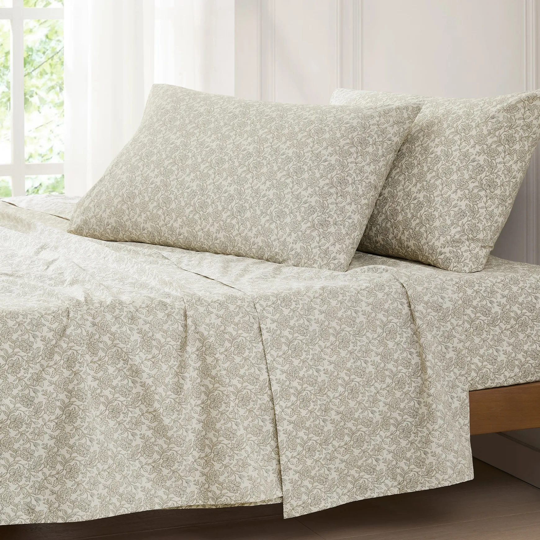 Zara Floral Block Cotton Sheet Set