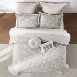 Zara Floral Block Cotton Comforter 8Pc Set