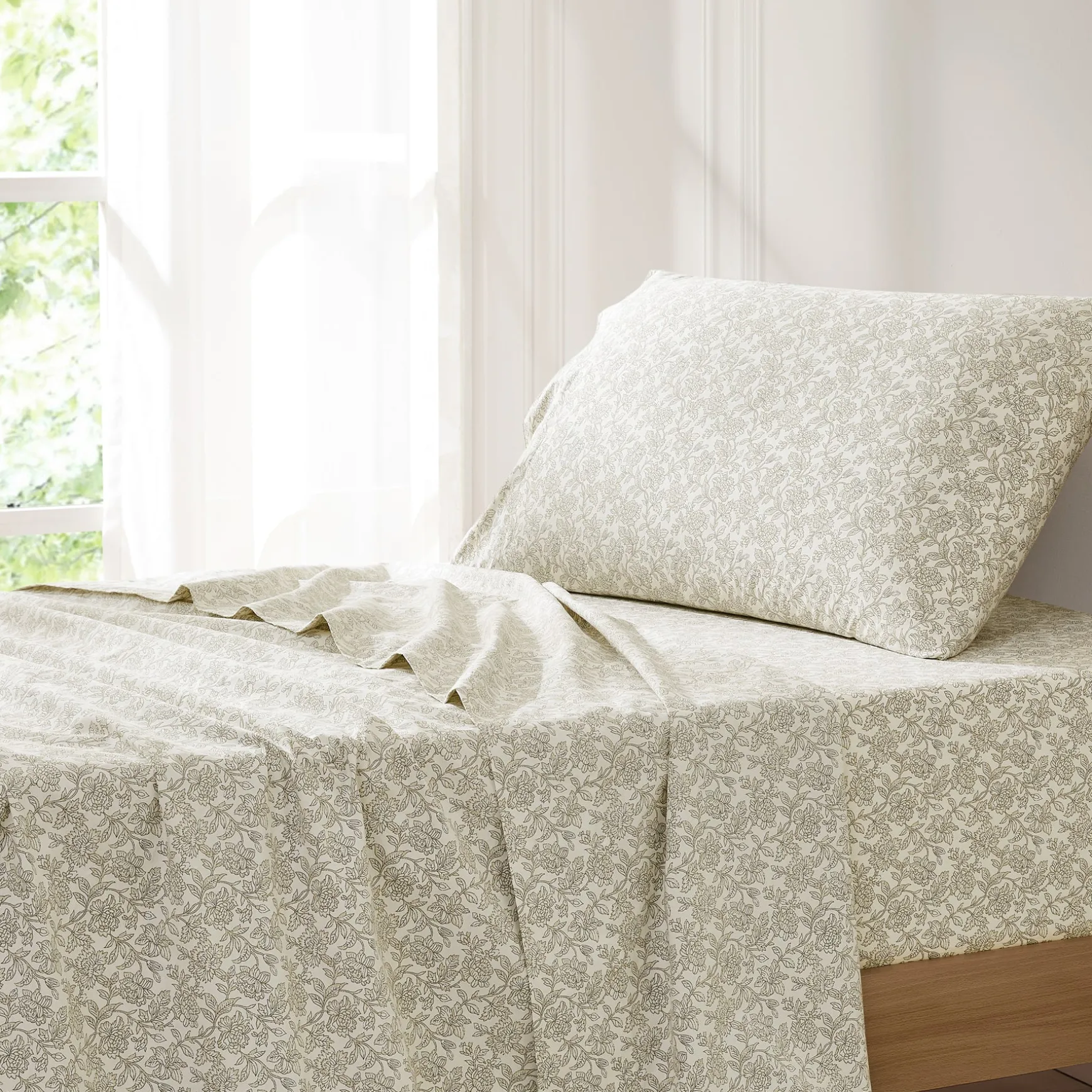 Zara Floral Block Cotton Sheet Set