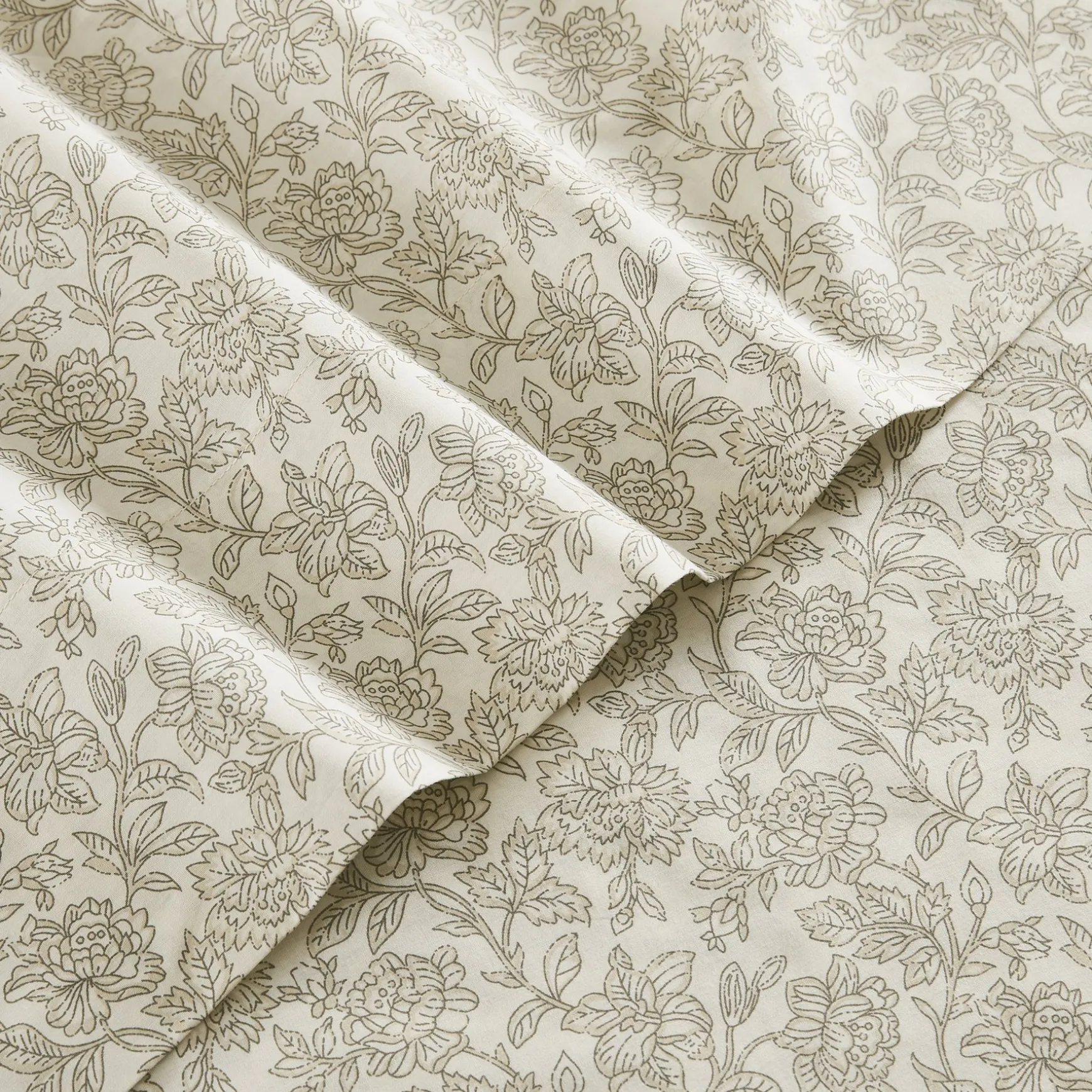 Zara Floral Block Cotton Sheet Set