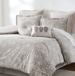 Zara Floral Block Cotton Comforter 8Pc Set