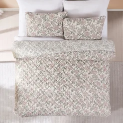 Zara Floral Block Reversible Quilt Set