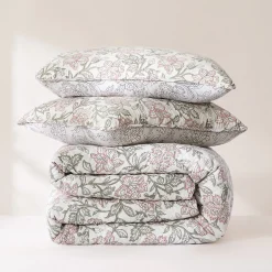 Zara Floral Block Reversible Quilt Set
