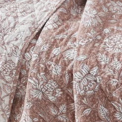 Zara Floral Block Reversible Cotton Throw Blanket