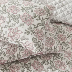 Zara Floral Block Reversible Quilt Set
