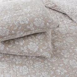 Zara Floral Block Reversible Cotton Quilt Set