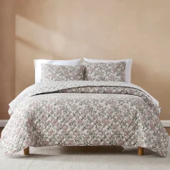 Zara Floral Block Reversible Quilt Set