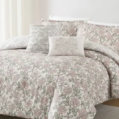 Zara Floral Block Reversible Comforter 5Pc Set