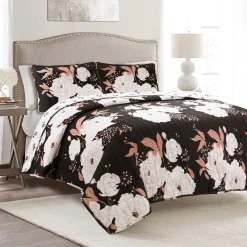Zinnia Floral 3 Piece Quilt Set