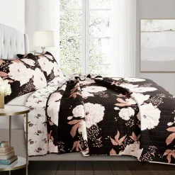 Zinnia Floral 3 Piece Quilt Set