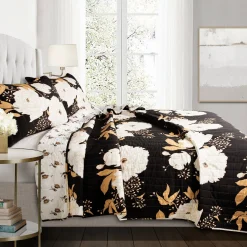 Zinnia Floral 3 Piece Quilt Set