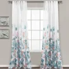 Zuri Flora Sheer Window Curtain Panel Set