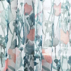 Zuri Flora Sheer Window Curtain Panel Set