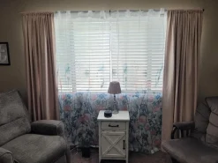 Zuri Flora Sheer Window Curtain Panel Set